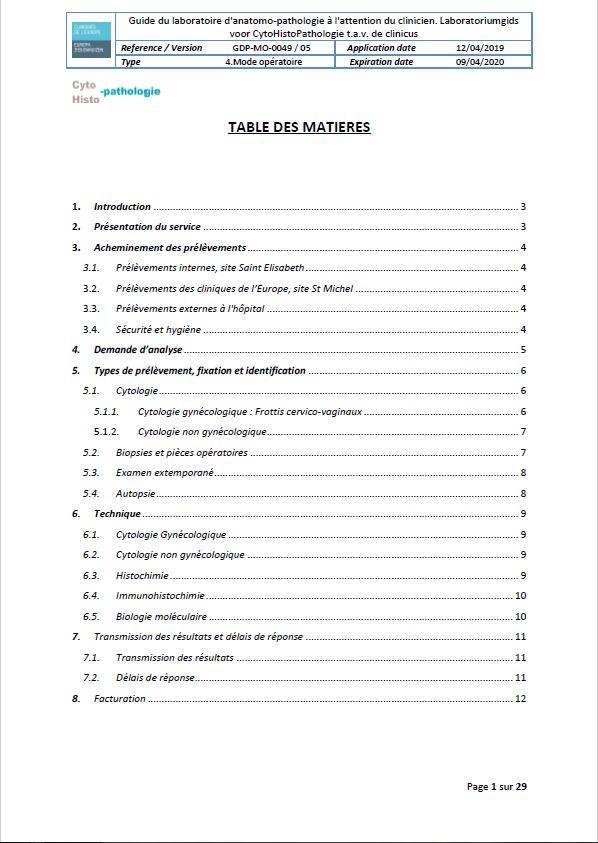 Guide laboratoire anatomo-pathologie